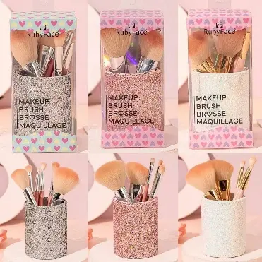 Set pensule pentru machiaj pahar (5 piese)