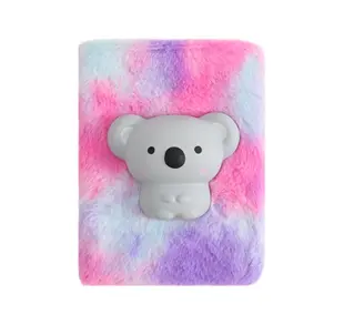 Notebook panda girl squish cu blană 80 file