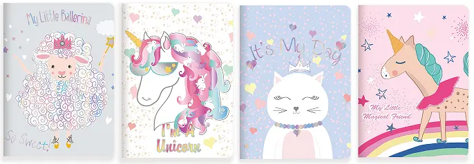 Notebook Pink unicorn  13,5*20,5  32 file