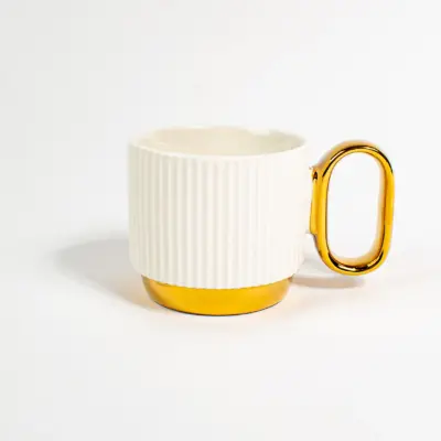 Cană ceramica dungi Gold 220ml