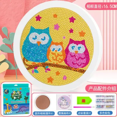 Kit de confectionare rama pentru fotografii Bufnite