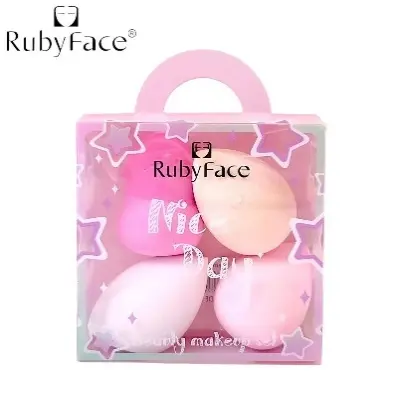 Set de burete pentru machiaj colorat diferit (4piese)