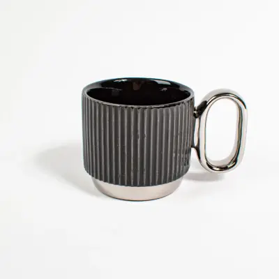 Cană ceramica dungi Silver 220ml