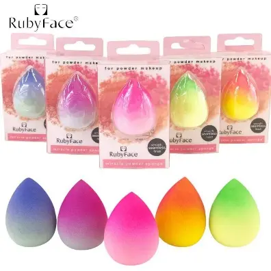 Burete pentru machiaj colorat picatura gradient