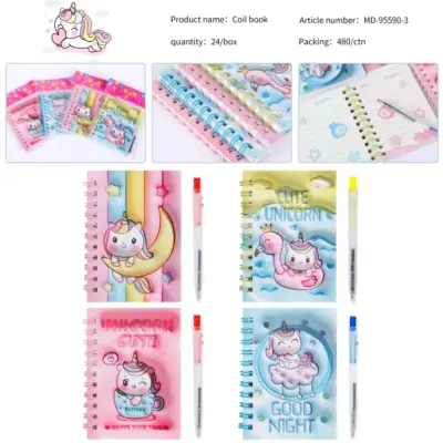 Carnet pentru notite cu spirale Unicorn